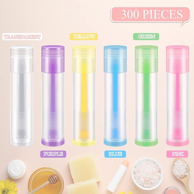Sumind 300 Pieces Colorful Lip Balm ml