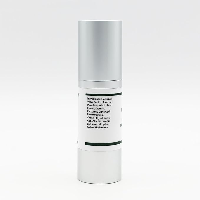 Professional Vitamin C Serum for Face with L-Ascorbic Acid 10% and Hyaluronic Acid. Refreshing Anti-Aging Face Treatment. Illuminating Hydrating Serum for Women and Men. 1floz Pump