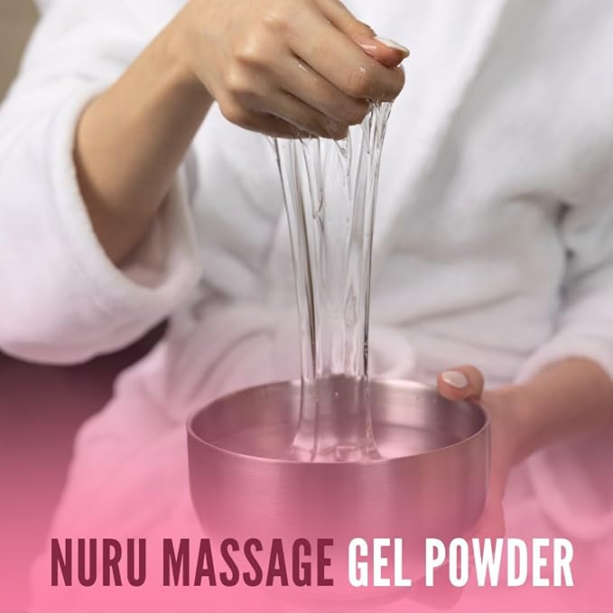 Japanese Nuru Massage Gel Powder 40g | Formulated with Natural Aloe Vera & Seaweed | Made in Japan | Paraben & Glycerine Free | Fragrance-Free | Makes 1.05 gal/ 4L | Vegan | Sumire