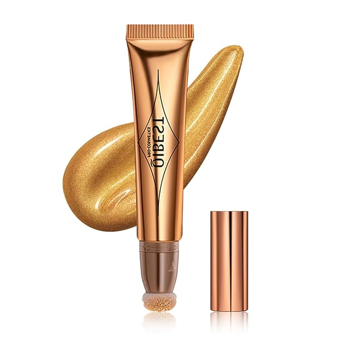 Highlighter Beauty Wand, Cream Liquid Highlighter Makeup Stick, Cruelty-free(Bronze Gold)