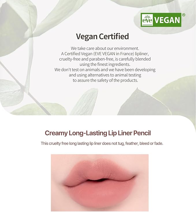 Heart Percent Dote On Mood Lip Pencil, Long-Lasting Creamy Lip Crayon Smooth Color Liner Retractable Lipstick Pencil 0.8g, #08. Cloudy Mauve