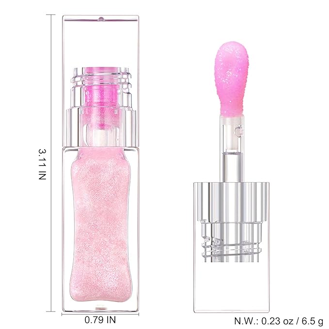 2 PCS Color Changing Lip Oil,Moisturizing Color Changing Lip Gloss,Non-sticky Nourishing Repairing Primer Lip Tint