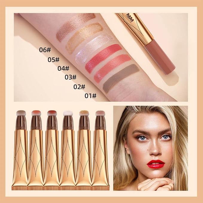 3 Color Contour Beauty Wand, Highlighter ,Blush,Face Concealer Pear White