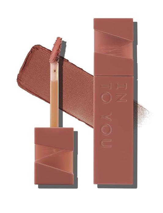 INTO YOU Matte Lipstick Velvet Lip Stain Lip Mud Long Lasting Waterproof Lipstick Lip Gloss Makeup Moisturizing Lipstick for Women(L-Nu01)