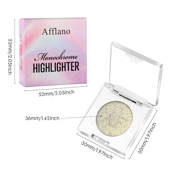 Highlighter Makeup Palette, Long Lasting New Formula, Dazzling Dazzling Shimmer,#3