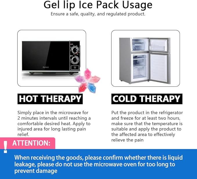 Lip Ice Pack, Mini Small Gel Bruising,10