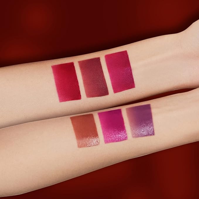 6pcs Liquid Lipsticks,Waterproof Lasting Lipstick Gift Set,High Pigment Lipsticks Professional Lip Stain Lip Gloss Lip Stain