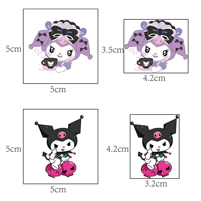 40pcs Kuomi Temporary Tattoos for Kids, kuro-mi Party Gifts (Klm)