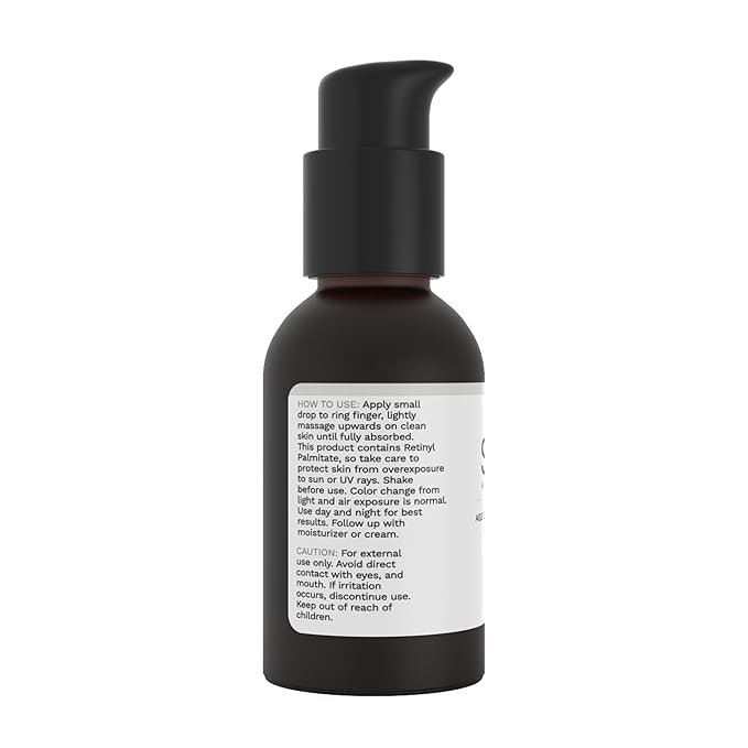 Wrinkle Serum with Bakuchiol, Hyaluronic Acid and Retinyl Palmitate - Daily Anti-Aging Essence for Fine Lines & Plump Skin, 1 Fl Oz