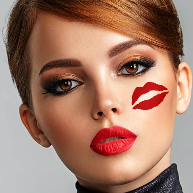 Stencil1FX Kisses Makeup Stencil - Kissing