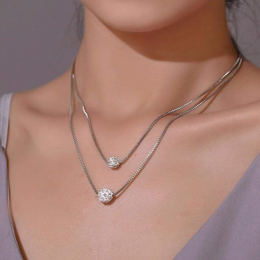 Bohemian Multi-layer Necklace Full Rhinestone Ball