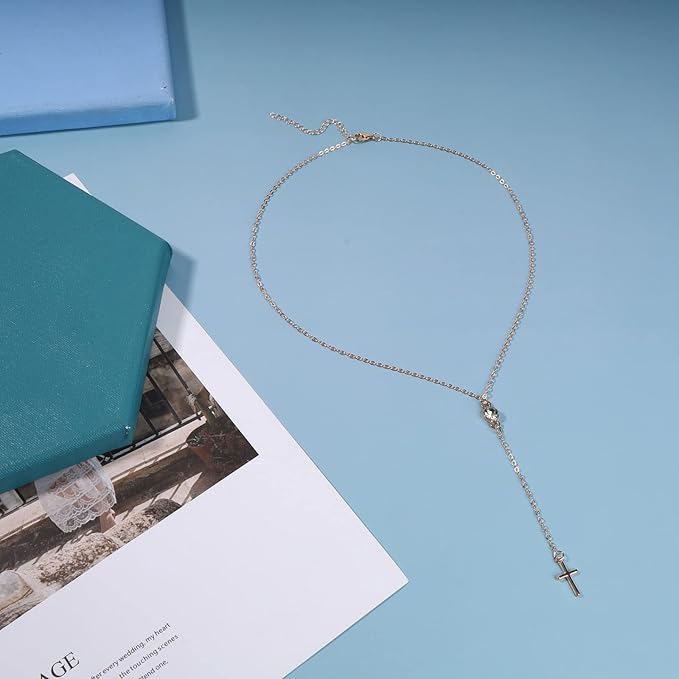 Boho Cross Y Necklace Gold Chain