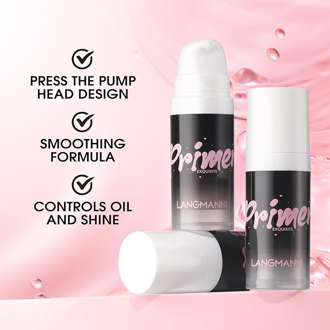 LANGMANNI Matte Grip Face Primer, Transparent Skin Perfecting Face