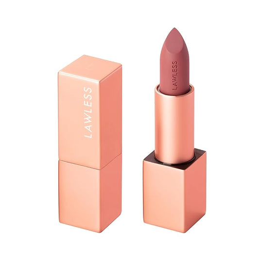 LAWLESS Forget the Filler Lip-Plumping Line-Smoothing Satin Cream Lipstick - Minx - Natural Ingredients Smooth and Hydrate Lips for a Plumper, Fuller Look - 3.7g