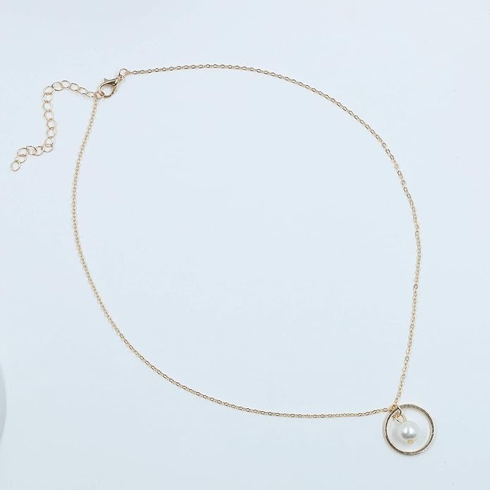 Fashion Pearl Necklace Chain Simple Hollow