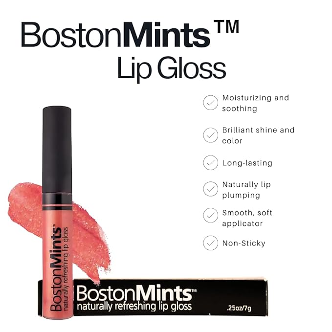Vineyard Bluff Lip Gloss (.25oz) - Naturally Refreshing Vegan Lip Gloss with Aloe, Vitamins C & E, Spearmint Extract