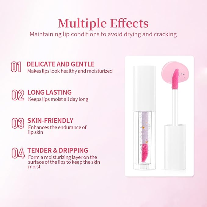 3 Pcs Color Changing Lip Gloss Tinted,Color Changing Lipstick Set PH Mood Magic Lipstick,Plumping Magic Mood Lipstick Lip Glaze, Long Lasting waterproof 24 hours,Longlasting Moisturizing Lip Glow Oil…