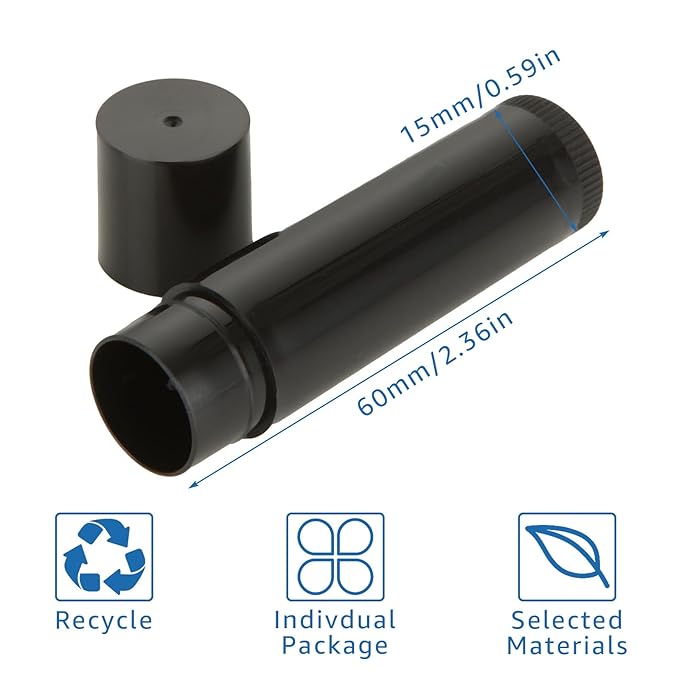 100 Pack Lip Balm Tubes, 5ml Plastic