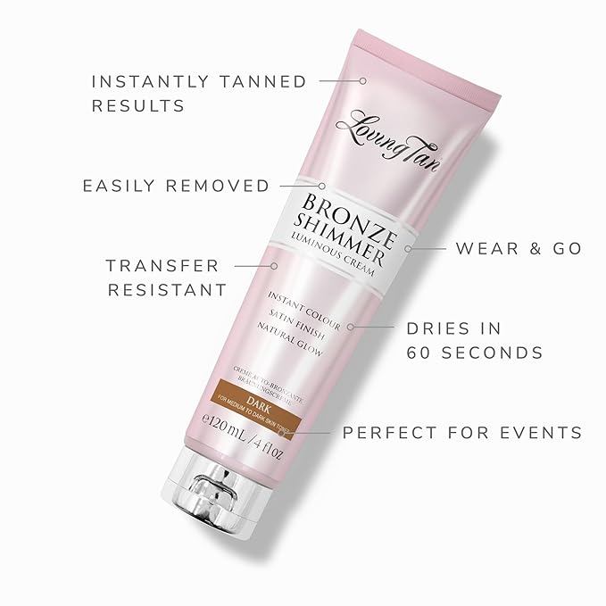 Loving Tan Bronze Shimmer Luminous Cream, Dark - 4 FL Oz