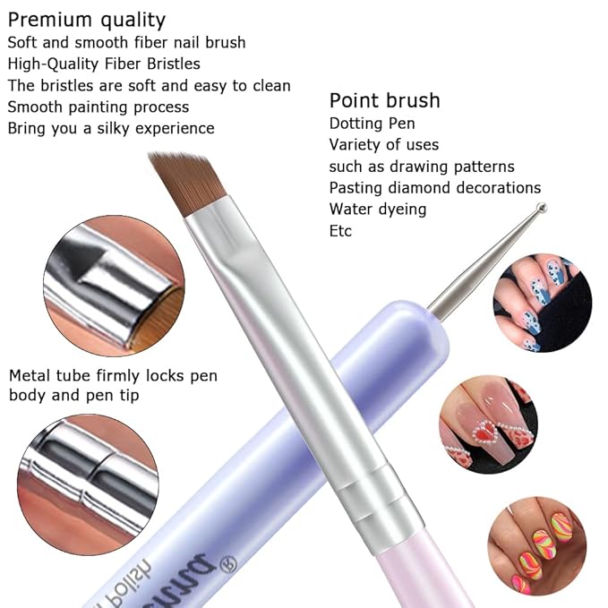 Nail art brushes set lofuanna