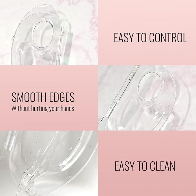 Erinde Handheld Makeup Mixing Palette, Acrylic Transparent Mixing