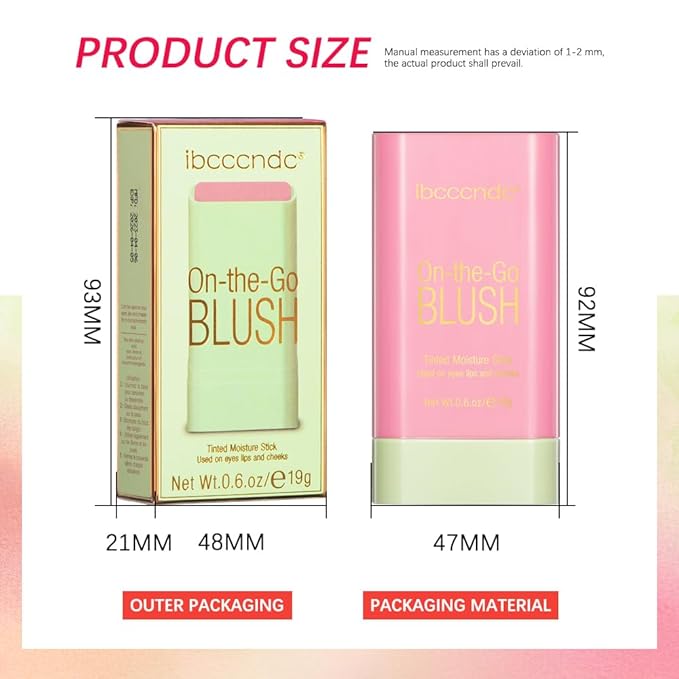 Blush Stick Matte Finish Waterproof Long Lasting Pink (2#hot red)