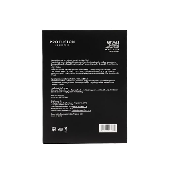 Profusion Cosmetics Rituals 4 PC Look Kit Includes