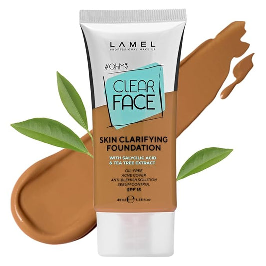 Lamel- Oh my Clear Face Foundation- SPF15-407 Meiduim 40ml