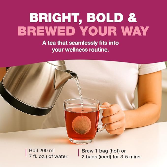 HANDPICK, Organic Hibiscus Tea Bags (100 Tea Bags) | Caffeine-Free, 100% Natural Pure Indian Hibiscus Flowers | Ayurvedic Benefits in every sip