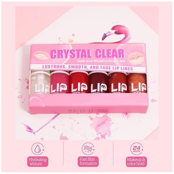 6 Colors Lip Oil, Hydrating Tinted Plumping Lip Hydrating