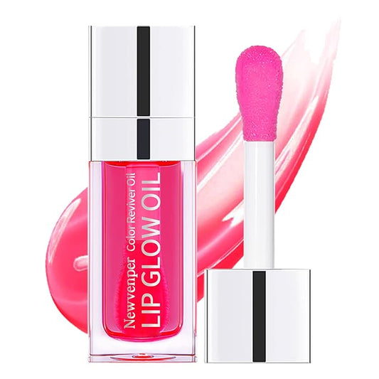 Hydrating Lip Glow Oil Long Lasting Plumping Lip Gloss Clear Lip Gloss Moisturizing Lip Oil Repairing Lip Lines and Prevents Dry Cracked for Lip Care and Dry Lips CHERRY