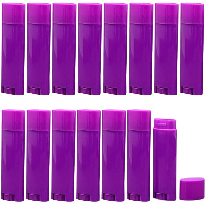 5ml 25Pcs Empty Oval Deodorant Lip Deodorants(Purple)