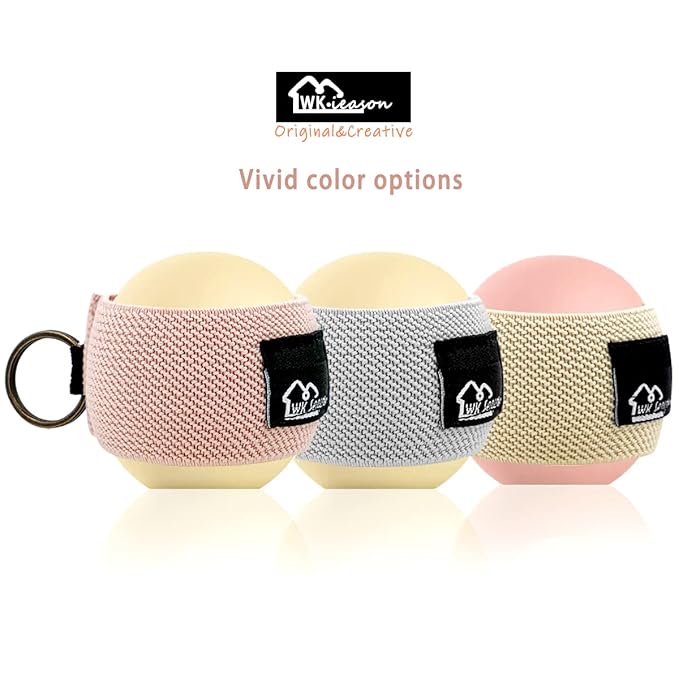 WKieason Lip Balm Holder Sleeve with Keychain Lipstick Tight-knit