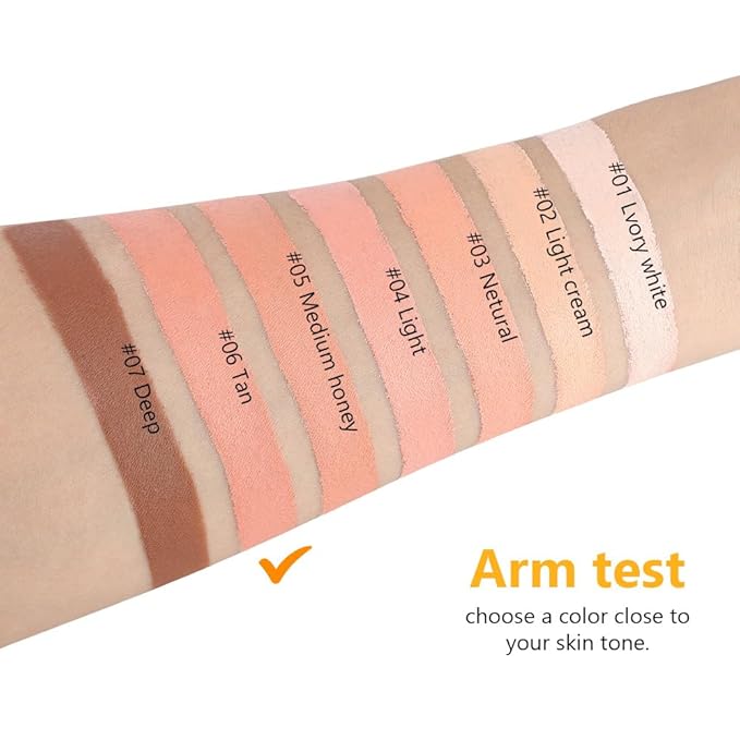 Pot Concealer with Makeup Brush Set,Tattoo Color Correcting ojeras (06-TAN)
