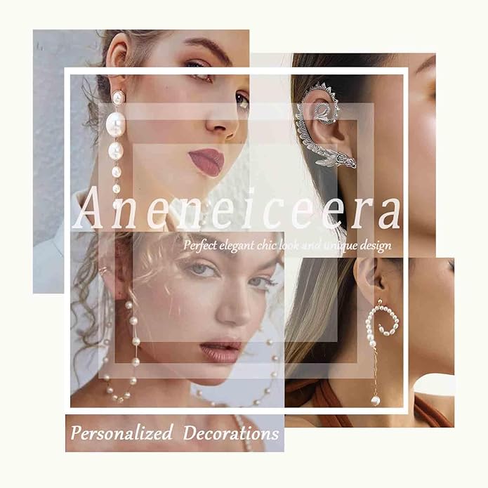 Vintage Butterfly Pearl Drop Earrings Gold Pearl Chain