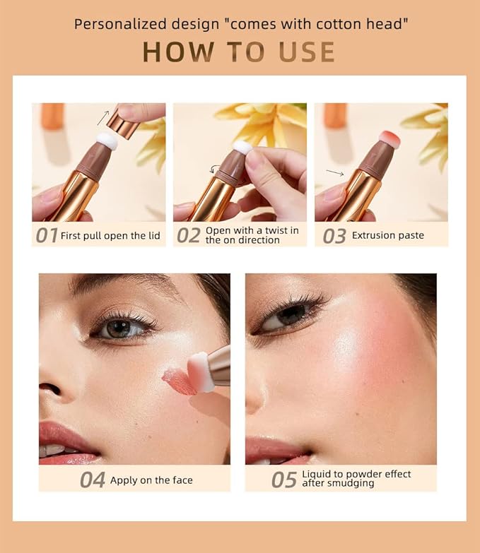 Go Ho Liquid Contour Beauty Wand,Blendable Super Silky Medium Brown