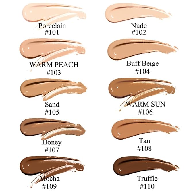 PHOERA Foundation, Flawless Soft Matte Liquid Foundation 24 Pcs-102- Nude)