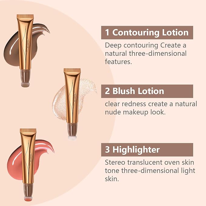 Liquid Contour Beauty Wand Set,Blush Liquid Contour Stick