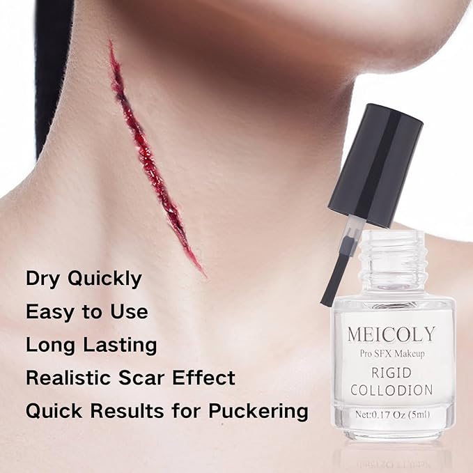MEICOLY Rigid Collodion and Remover Kit,Scarring Liquid