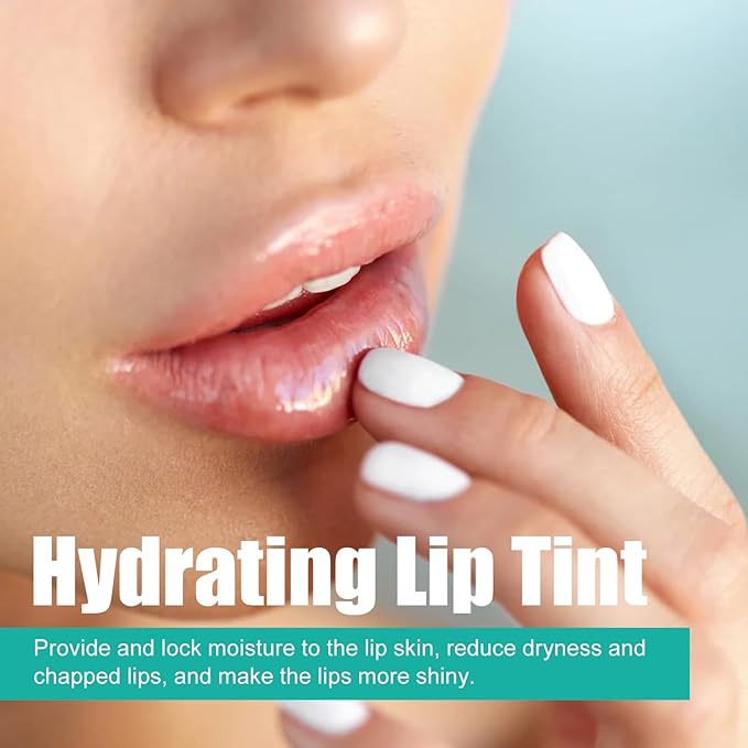 4Pcs Lip Tint Hydrating,Natural Ingredients Watery Lip Gloss,Hydrating Tinted Lip Balm, Long-lasting Powerful Moisturizing Lipstick for Women and Girls (4Pcs, A)