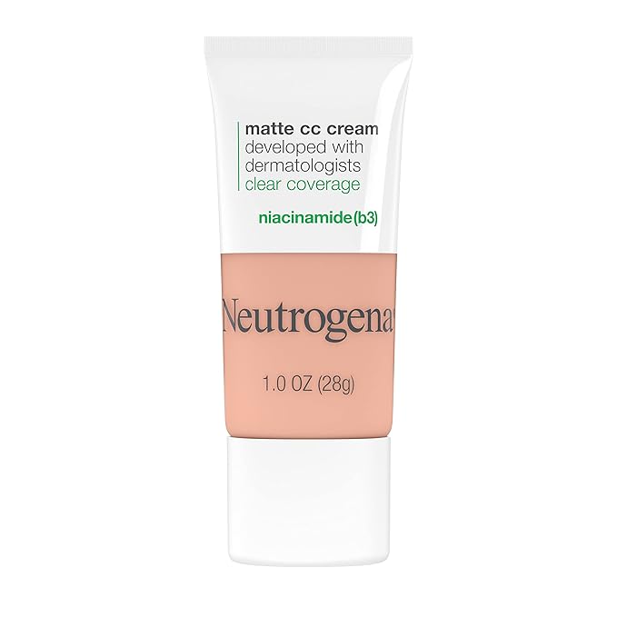 Neutrogena Clear Coverage Flawless Matte CC Cream, Full-Coverage Free, Vanilla, 1 oz