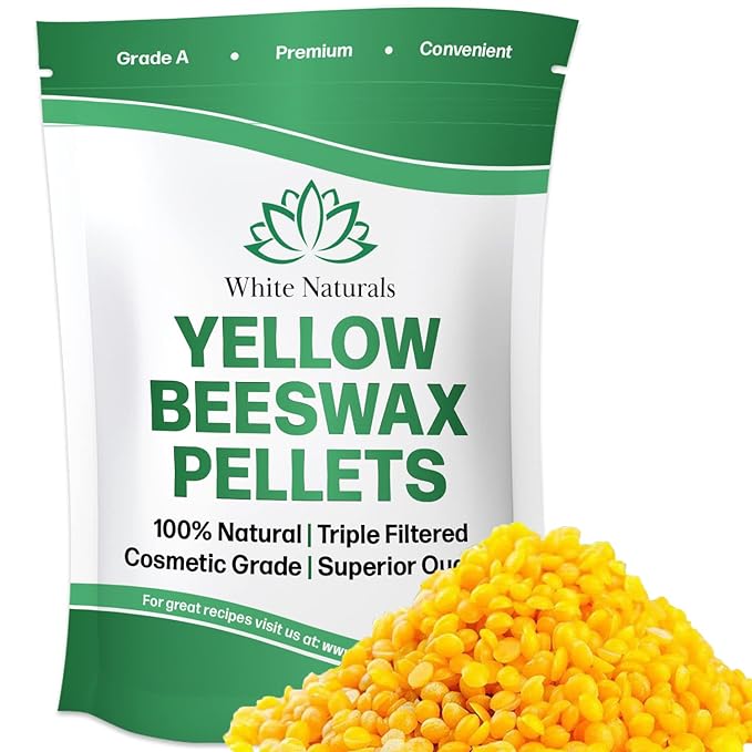 Yellow Beeswax Pellets 8oz, Pure, Natural, Naturals