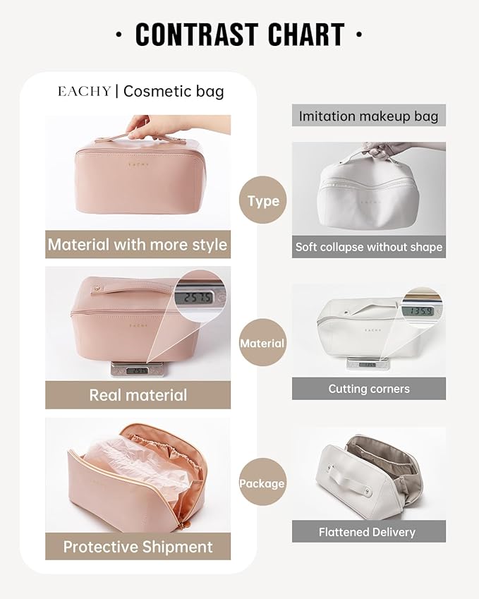 Eachy travel makeup bag,large capacity