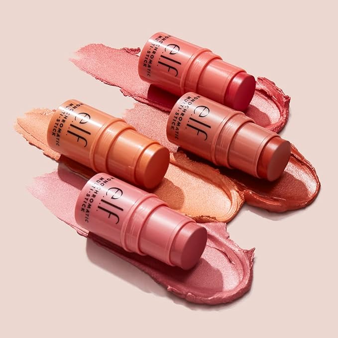 e.l.f. Monochromatic Multi Stick, Travel-Sized Luxuriously Creamy & Glimmering Guava