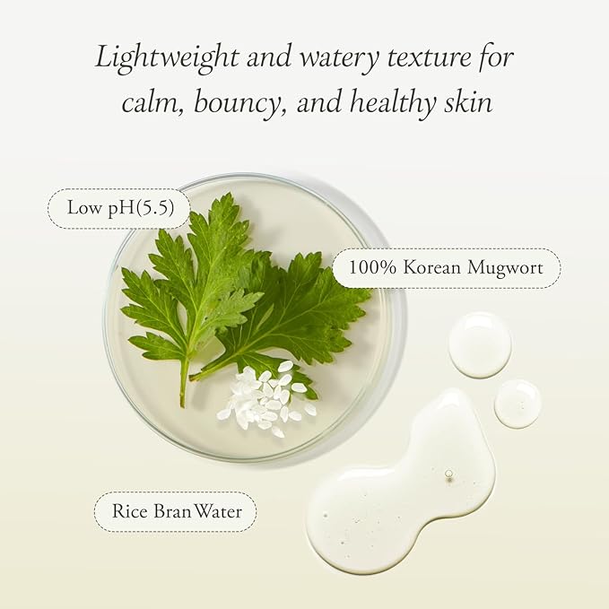 APRILSKIN Artemisia Korean Rice Toner | 100% Korean Mugwort | Hydration Boost Facial Toner | Vegan, Cruelty Free, Low pH, | No sulfates and Artificial Fragrance | Korean Skin Care | 6.76 oz