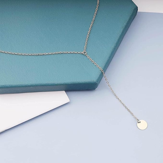 Boho Coin Disc Necklace Gold Long Y Lariat