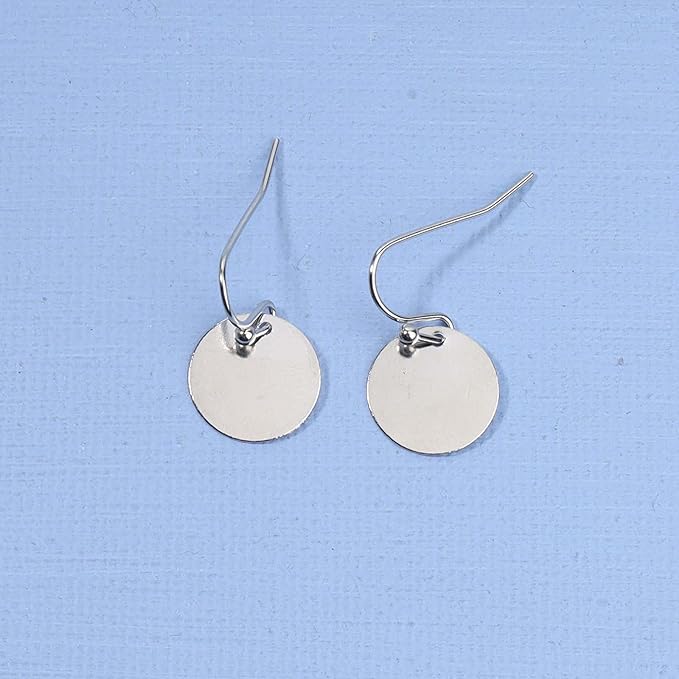 Boho Disc Coin Drop Earrings Tiny