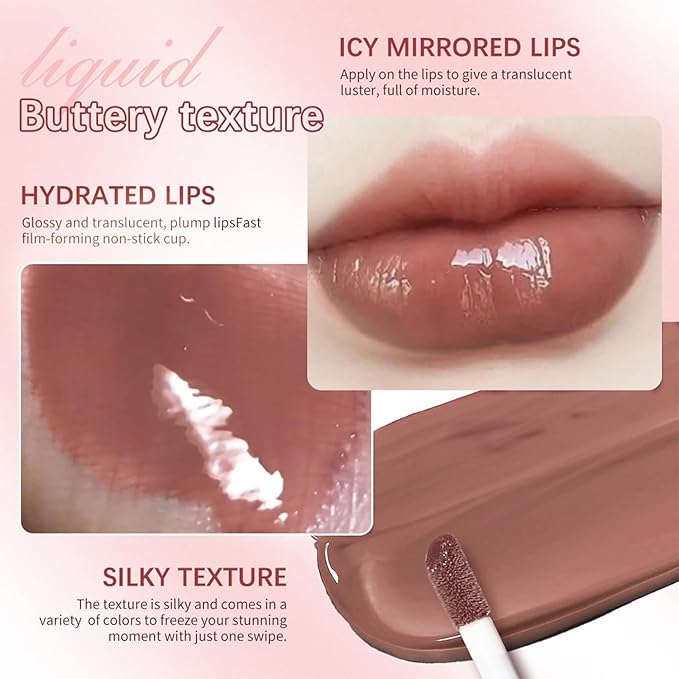 MAEPEOR Butter Lip Gloss 13 Colors Moisturizing Non-Sticky Gloss