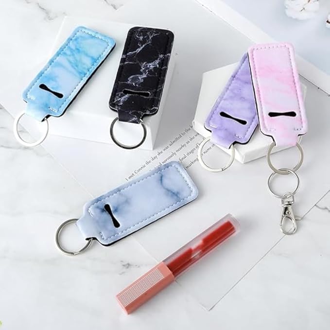 Chapstick Holder Keychain, Cute Lip Balm Keychain Holder Gloss