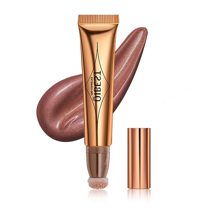 Highlighter Beauty Wand, Cream Liquid Highlighter Makeup Stick, Cruelty-free(Rose Gold)